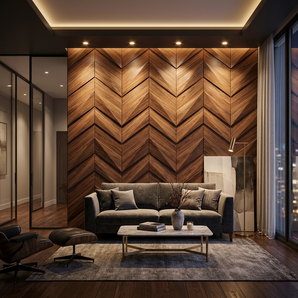 Chevron Geometric Panel