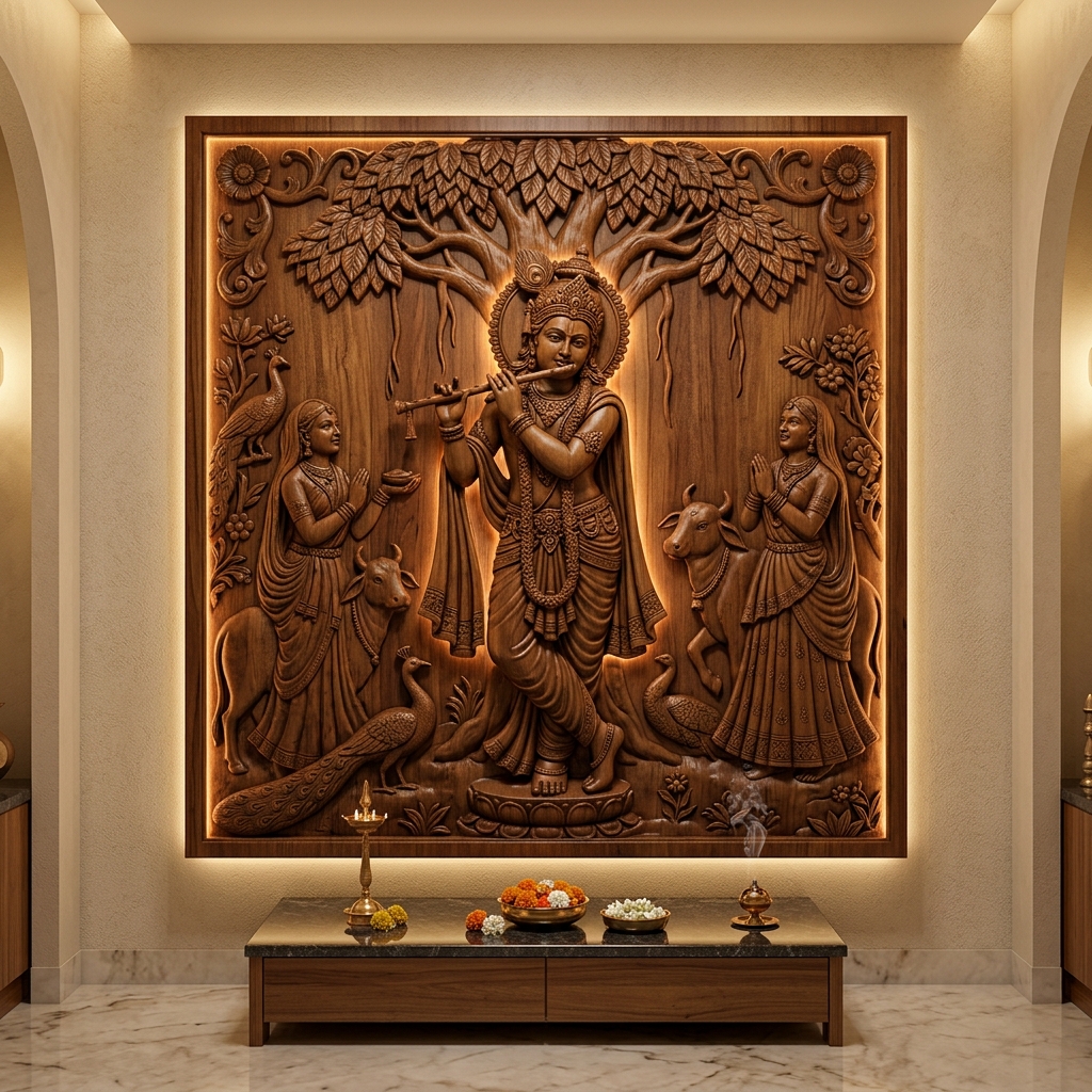 Lord Krishna Relief Panel