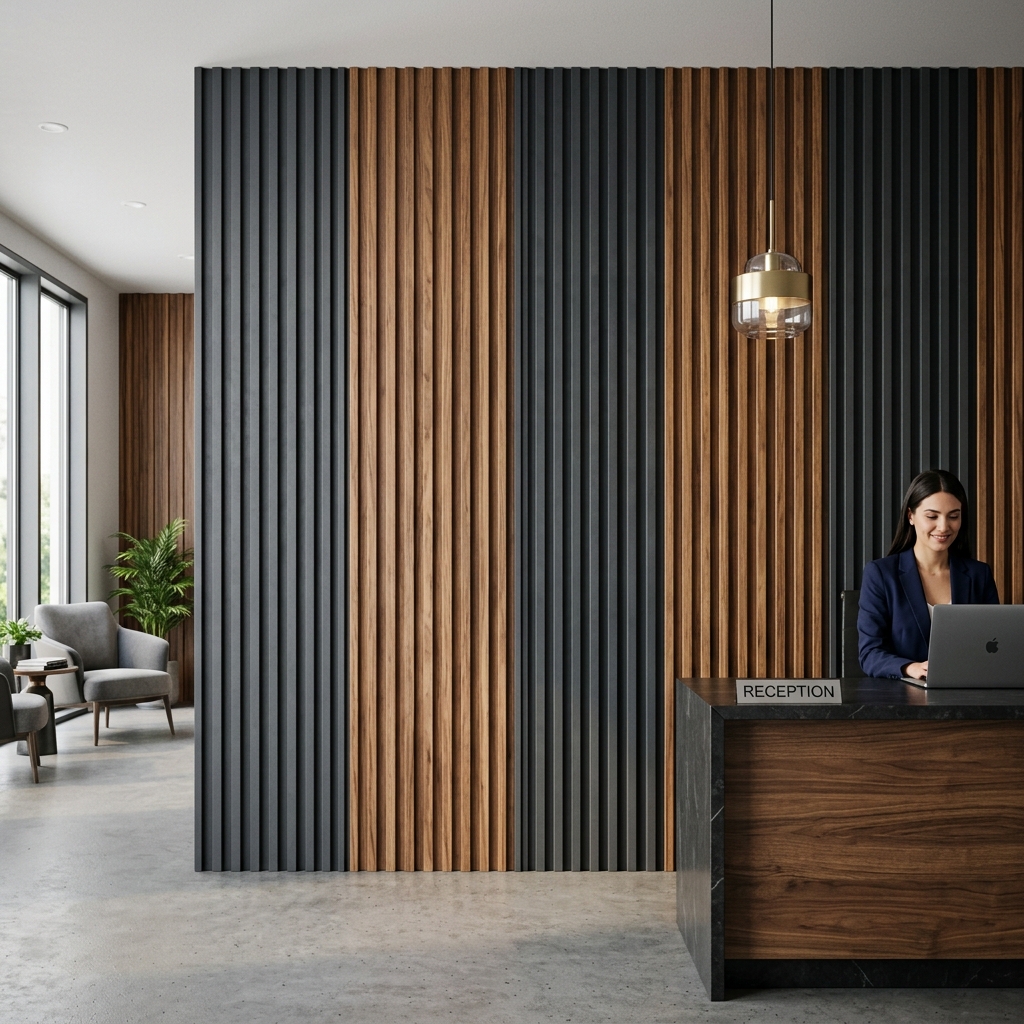 Modern Ribbed & Louvered Panel