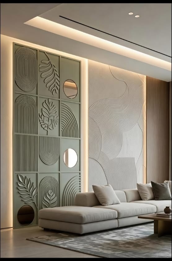Sage Green Modular Screen & Wave Wall