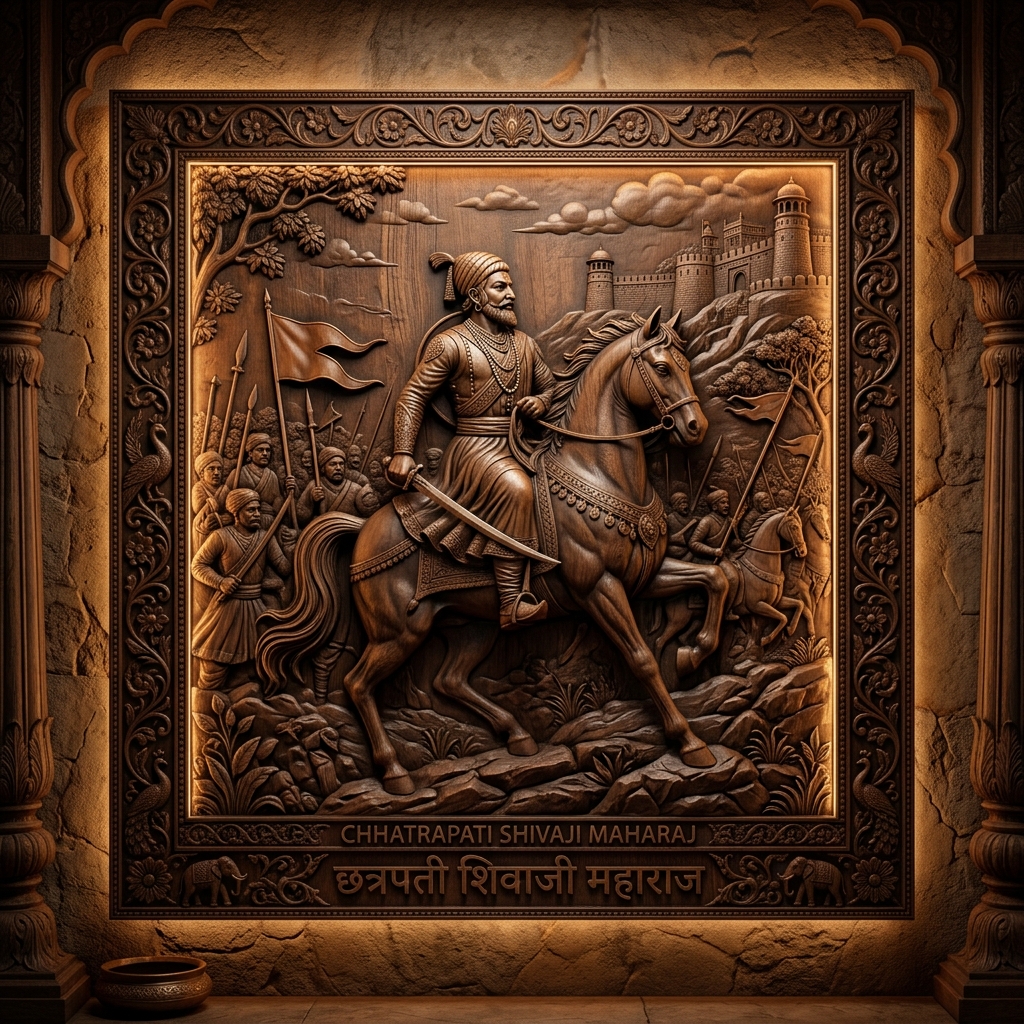 Chhatrapati Shivaji Maharaj Relief Mural