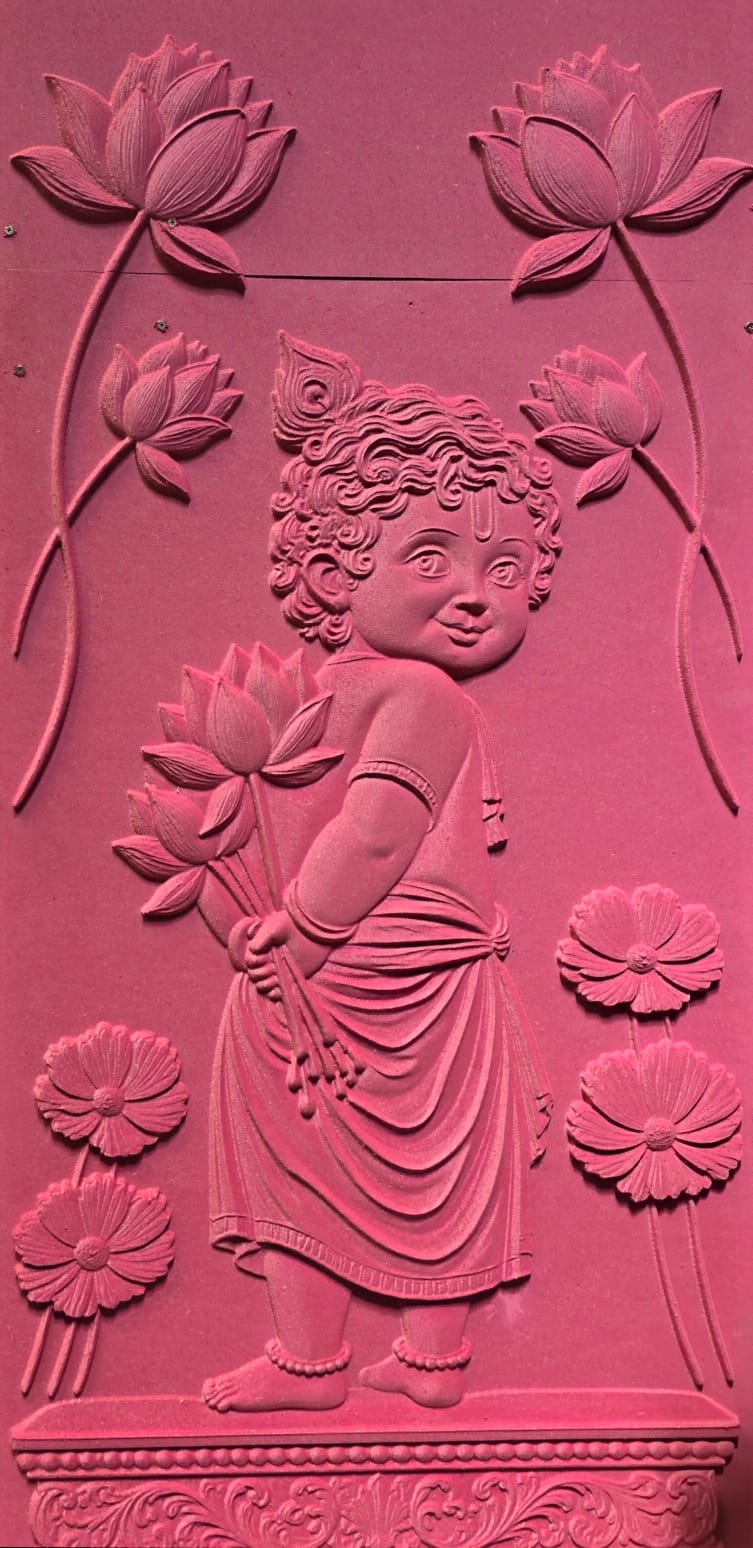 Bal Gopal Standing Mandir Panel