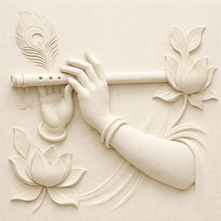 Teak Wood Temple Relief Carving